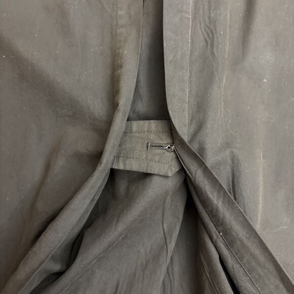 Burberry Womens Trench Coat Vintage Wool Dark Brown Size 14 X-Long - Picture 16 of 16